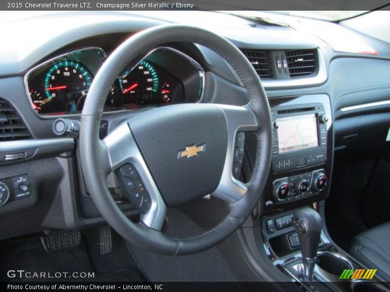 Champagne Silver Metallic / Ebony 2015 Chevrolet Traverse LTZ