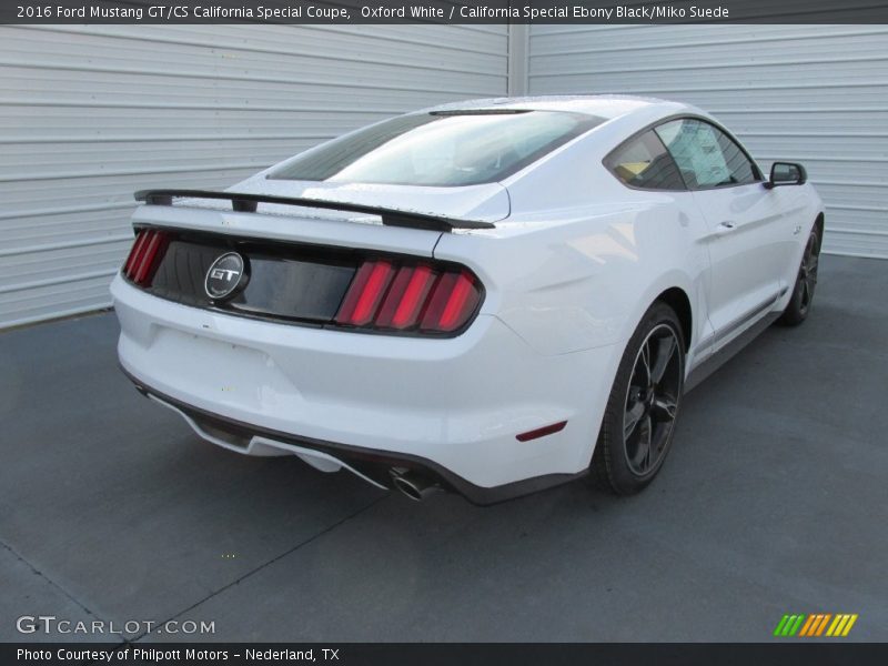 Oxford White / California Special Ebony Black/Miko Suede 2016 Ford Mustang GT/CS California Special Coupe