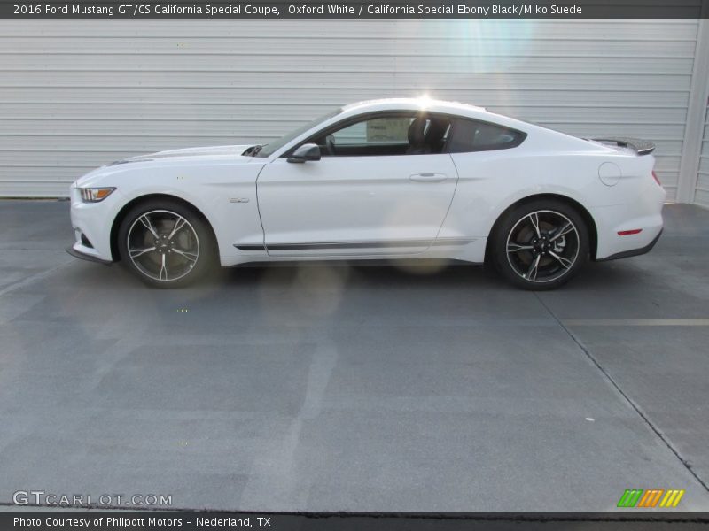 Oxford White / California Special Ebony Black/Miko Suede 2016 Ford Mustang GT/CS California Special Coupe