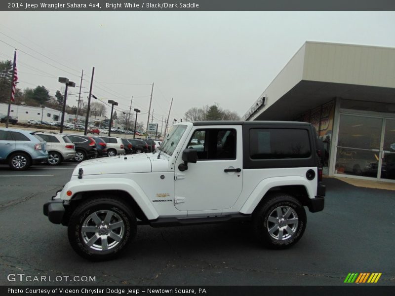 Bright White / Black/Dark Saddle 2014 Jeep Wrangler Sahara 4x4