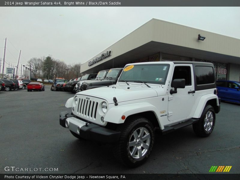 Bright White / Black/Dark Saddle 2014 Jeep Wrangler Sahara 4x4