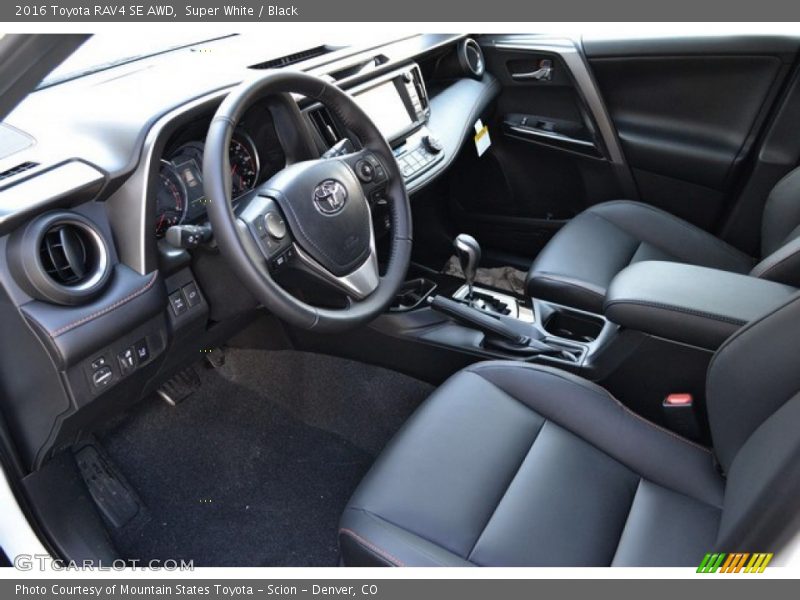 Super White / Black 2016 Toyota RAV4 SE AWD