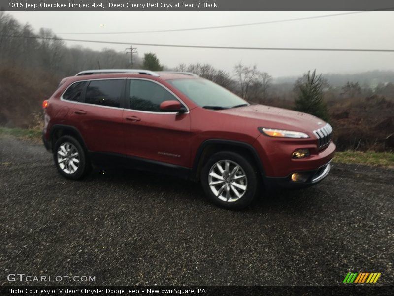 Deep Cherry Red Crystal Pearl / Black 2016 Jeep Cherokee Limited 4x4