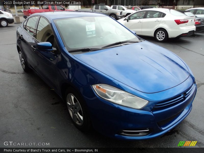 Blue Streak Pearl Coat / Black 2013 Dodge Dart SE