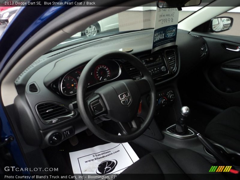 Blue Streak Pearl Coat / Black 2013 Dodge Dart SE