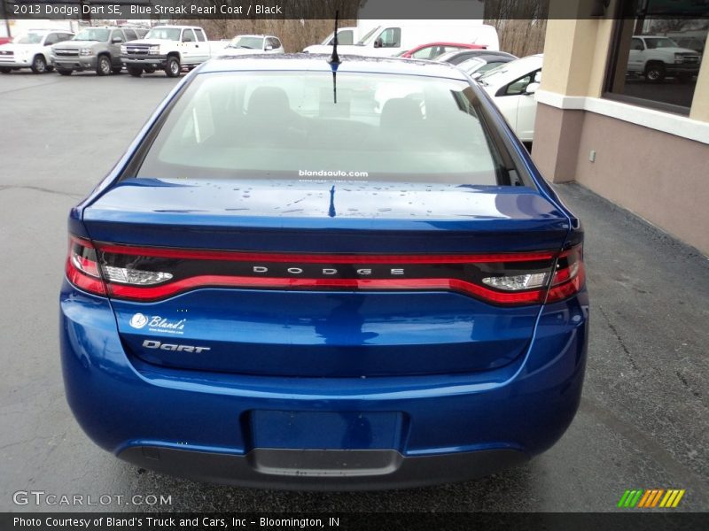 Blue Streak Pearl Coat / Black 2013 Dodge Dart SE