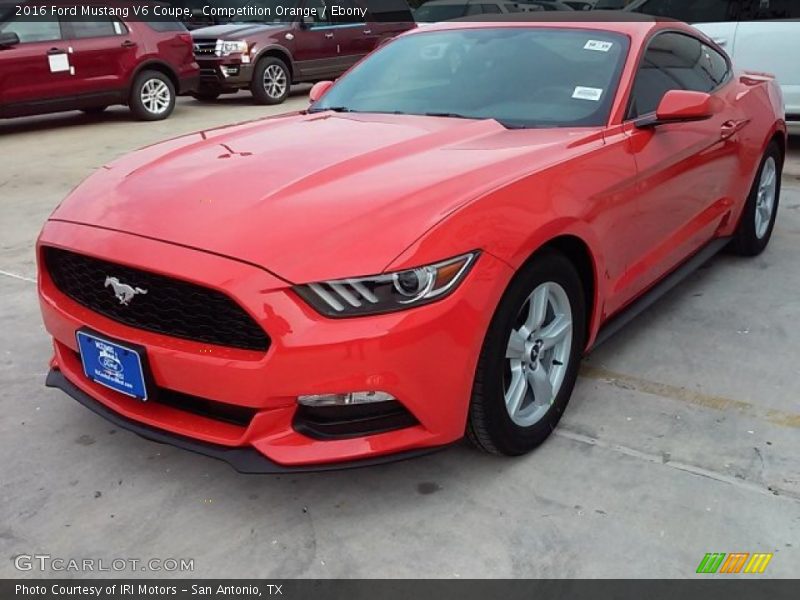 Competition Orange / Ebony 2016 Ford Mustang V6 Coupe