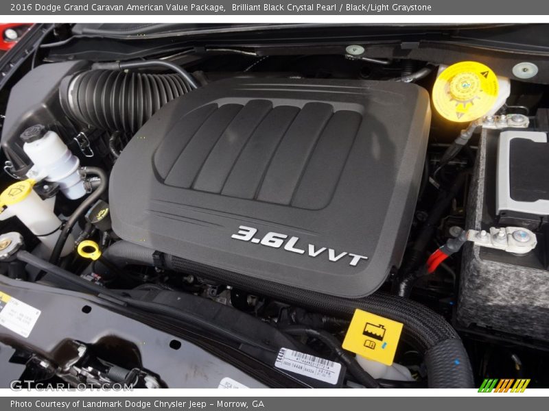 Brilliant Black Crystal Pearl / Black/Light Graystone 2016 Dodge Grand Caravan American Value Package