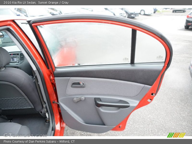 Sunset Orange / Gray 2010 Kia Rio LX Sedan