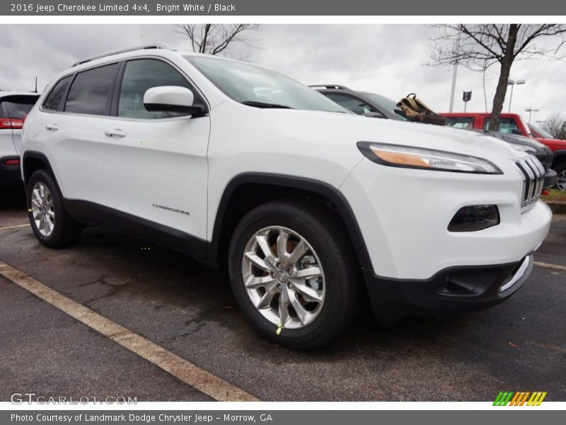 Bright White / Black 2016 Jeep Cherokee Limited 4x4