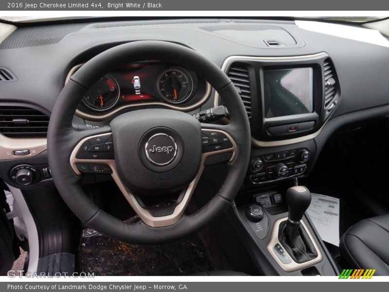 Bright White / Black 2016 Jeep Cherokee Limited 4x4