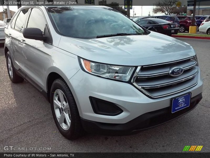 Ingot Silver Metallic / Dune 2015 Ford Edge SE