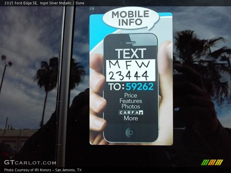 Ingot Silver Metallic / Dune 2015 Ford Edge SE