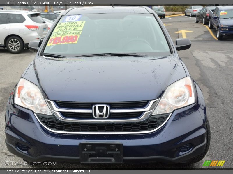 Royal Blue Pearl / Gray 2010 Honda CR-V EX AWD