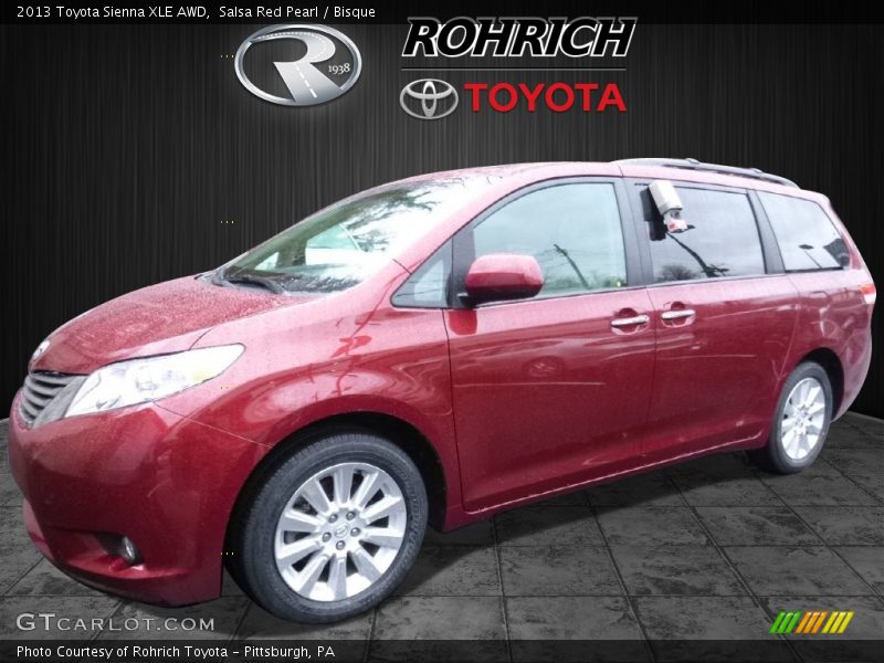Salsa Red Pearl / Bisque 2013 Toyota Sienna XLE AWD