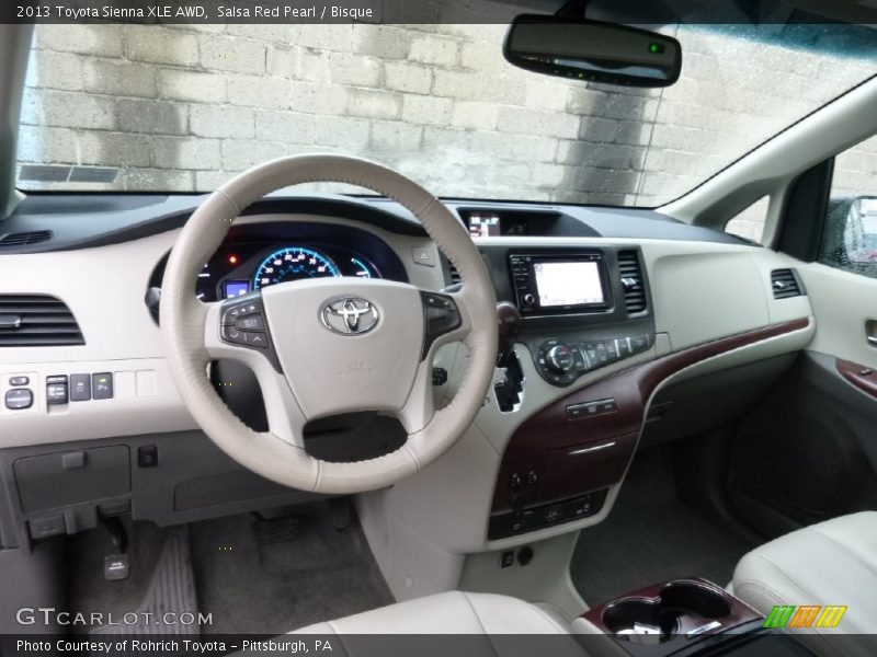 Salsa Red Pearl / Bisque 2013 Toyota Sienna XLE AWD
