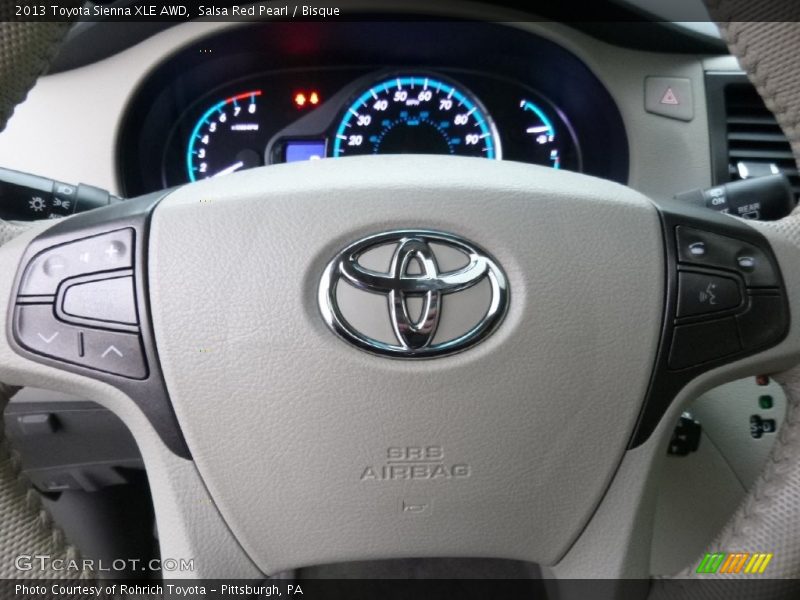 Salsa Red Pearl / Bisque 2013 Toyota Sienna XLE AWD