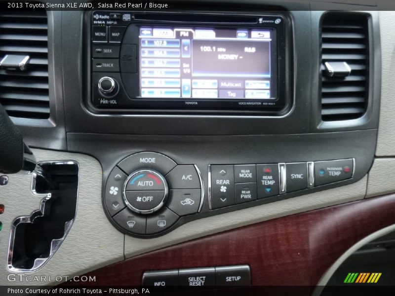 Salsa Red Pearl / Bisque 2013 Toyota Sienna XLE AWD