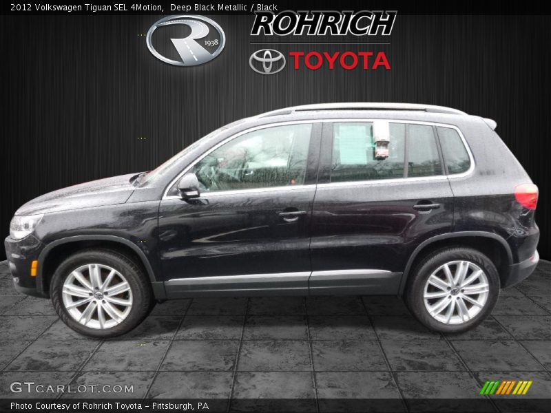 Deep Black Metallic / Black 2012 Volkswagen Tiguan SEL 4Motion