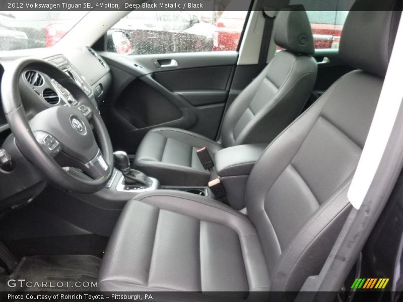 Deep Black Metallic / Black 2012 Volkswagen Tiguan SEL 4Motion