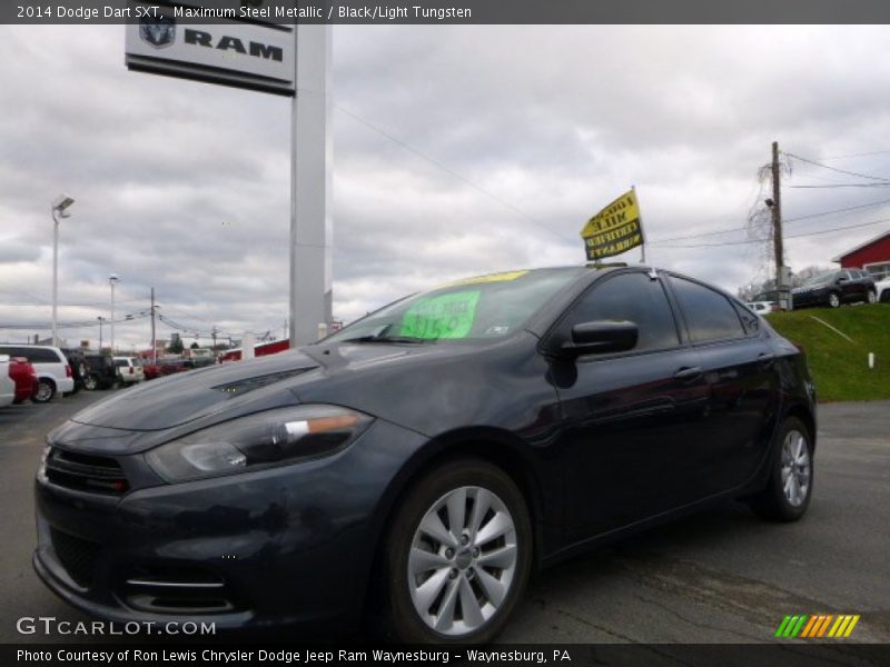 Maximum Steel Metallic / Black/Light Tungsten 2014 Dodge Dart SXT