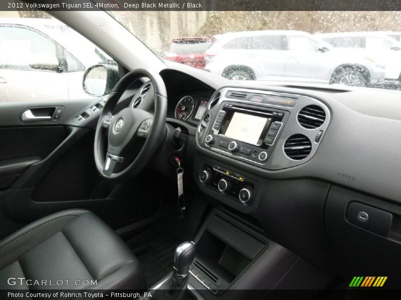 Deep Black Metallic / Black 2012 Volkswagen Tiguan SEL 4Motion