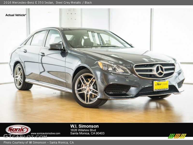 Steel Grey Metallic / Black 2016 Mercedes-Benz E 350 Sedan