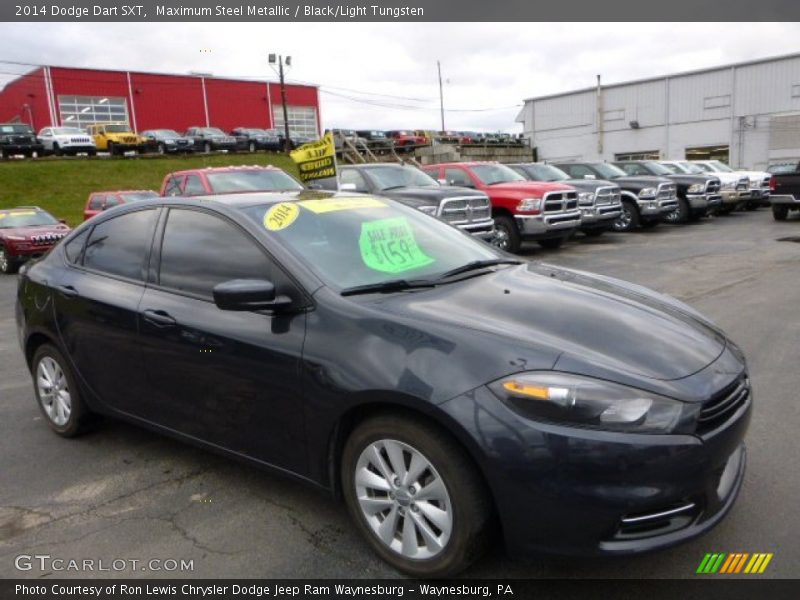 Maximum Steel Metallic / Black/Light Tungsten 2014 Dodge Dart SXT