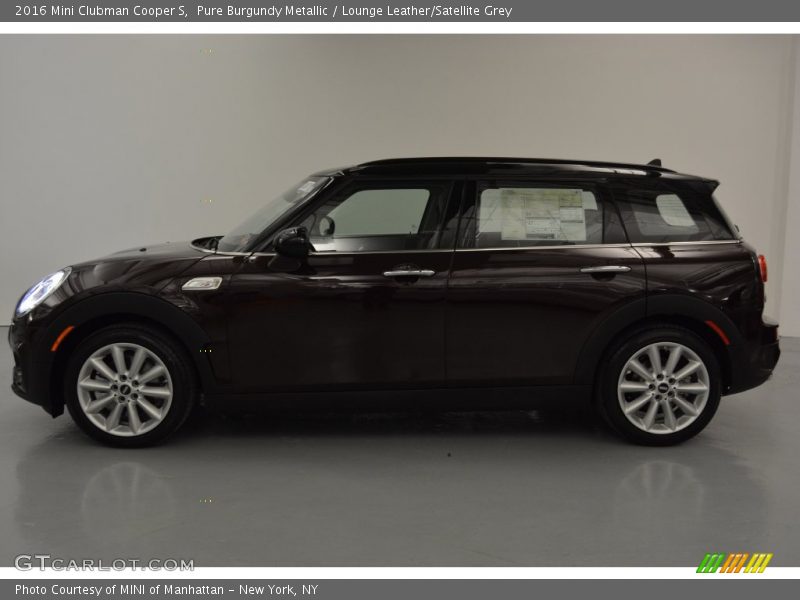 Pure Burgundy Metallic / Lounge Leather/Satellite Grey 2016 Mini Clubman Cooper S