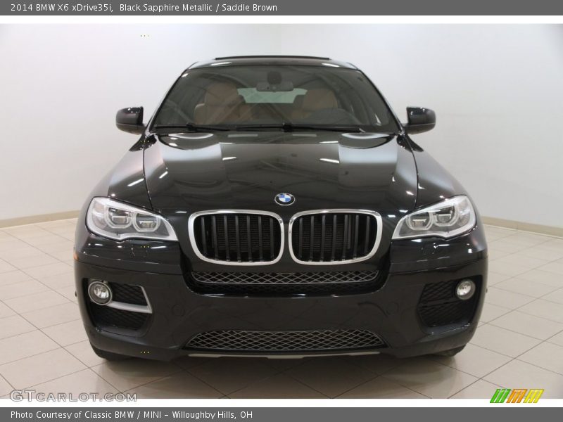 Black Sapphire Metallic / Saddle Brown 2014 BMW X6 xDrive35i