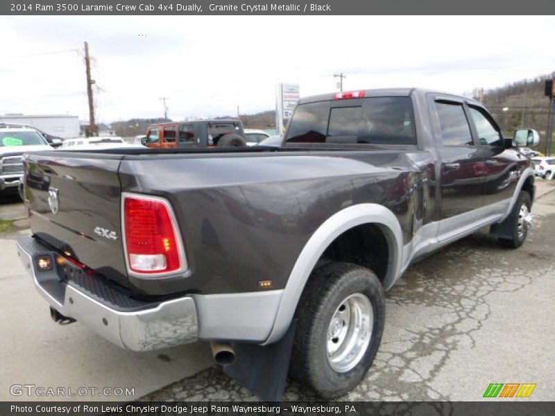 Granite Crystal Metallic / Black 2014 Ram 3500 Laramie Crew Cab 4x4 Dually