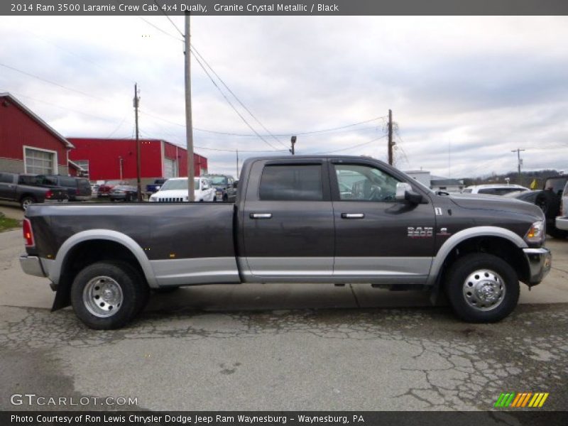 Granite Crystal Metallic / Black 2014 Ram 3500 Laramie Crew Cab 4x4 Dually