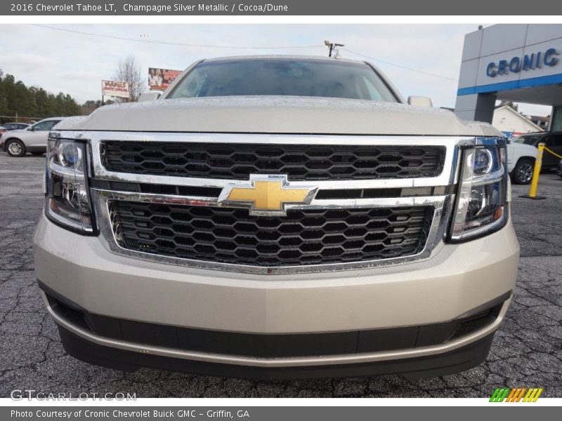 Champagne Silver Metallic / Cocoa/Dune 2016 Chevrolet Tahoe LT