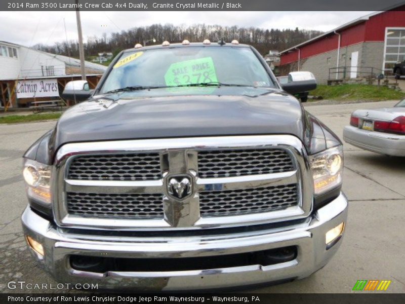 Granite Crystal Metallic / Black 2014 Ram 3500 Laramie Crew Cab 4x4 Dually