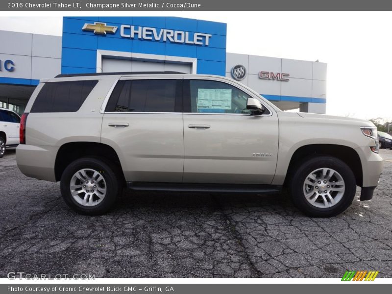 Champagne Silver Metallic / Cocoa/Dune 2016 Chevrolet Tahoe LT