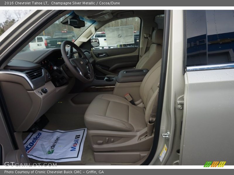 Champagne Silver Metallic / Cocoa/Dune 2016 Chevrolet Tahoe LT