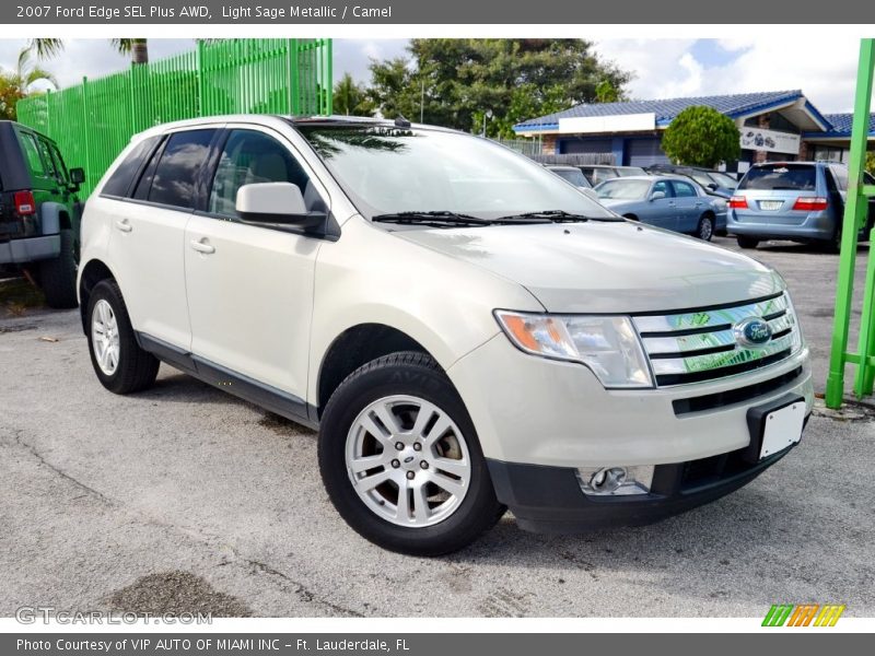 Light Sage Metallic / Camel 2007 Ford Edge SEL Plus AWD