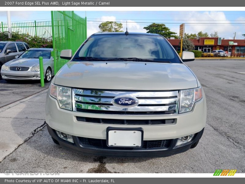 Light Sage Metallic / Camel 2007 Ford Edge SEL Plus AWD