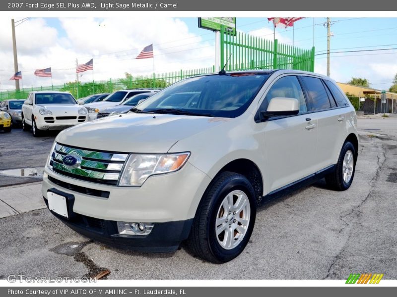 Light Sage Metallic / Camel 2007 Ford Edge SEL Plus AWD