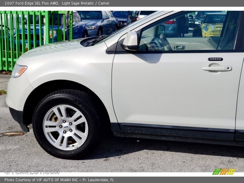 Light Sage Metallic / Camel 2007 Ford Edge SEL Plus AWD