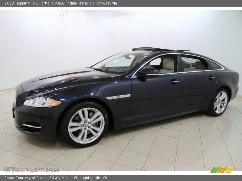 Indigo Metallic / Ivory/Truffle 2013 Jaguar XJ XJL Portfolio AWD