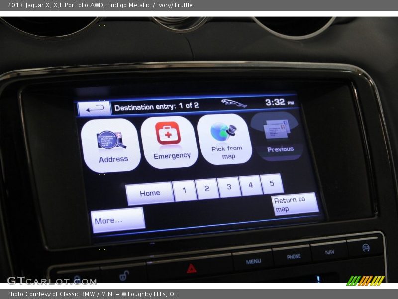 Indigo Metallic / Ivory/Truffle 2013 Jaguar XJ XJL Portfolio AWD