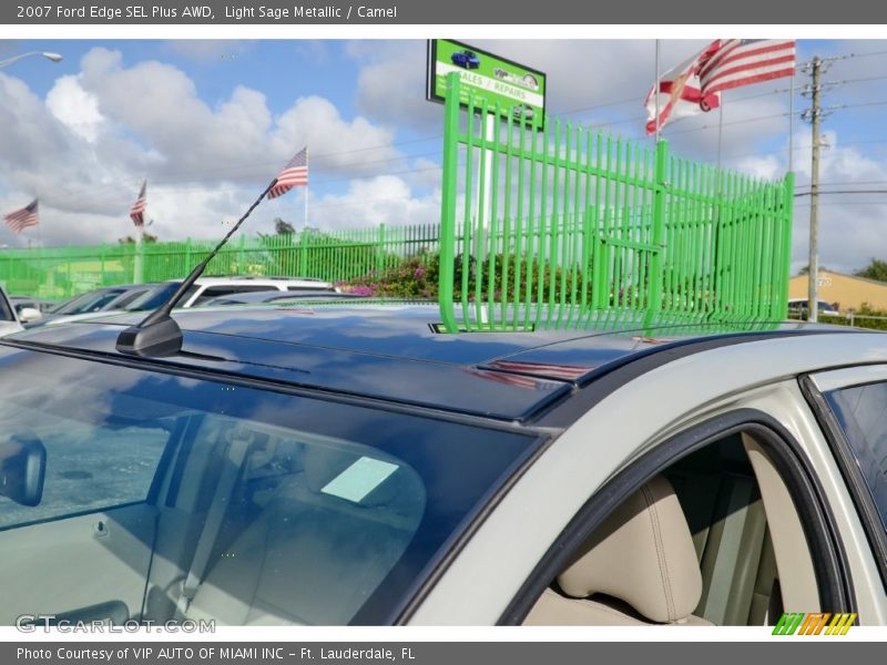 Light Sage Metallic / Camel 2007 Ford Edge SEL Plus AWD