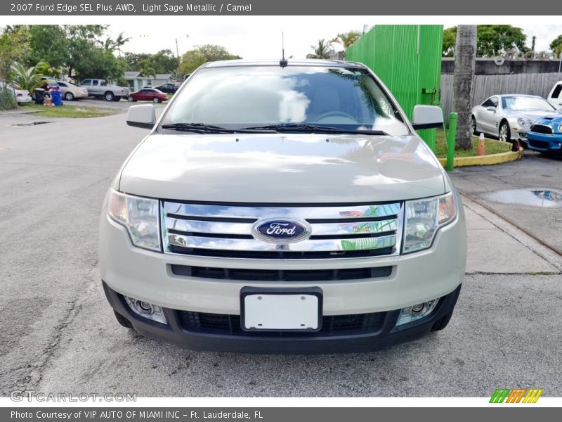 Light Sage Metallic / Camel 2007 Ford Edge SEL Plus AWD