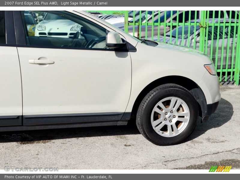 Light Sage Metallic / Camel 2007 Ford Edge SEL Plus AWD