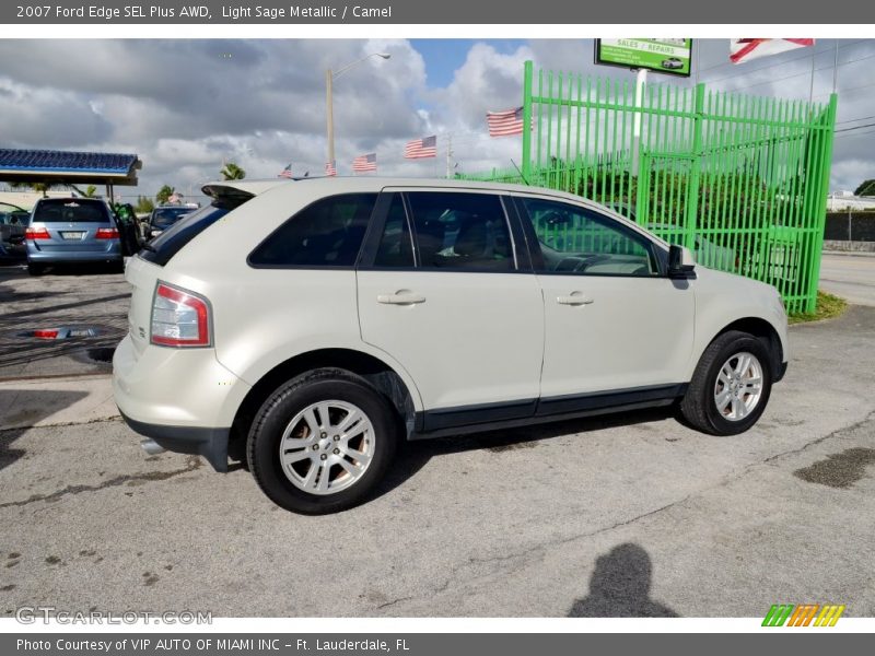 Light Sage Metallic / Camel 2007 Ford Edge SEL Plus AWD