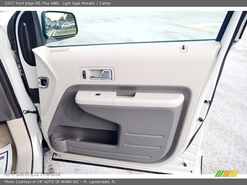 Light Sage Metallic / Camel 2007 Ford Edge SEL Plus AWD
