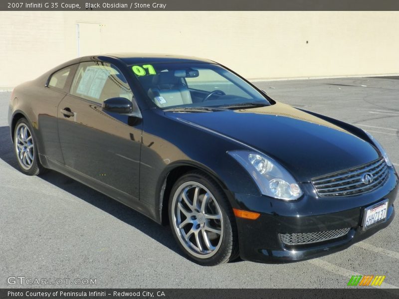 Black Obsidian / Stone Gray 2007 Infiniti G 35 Coupe