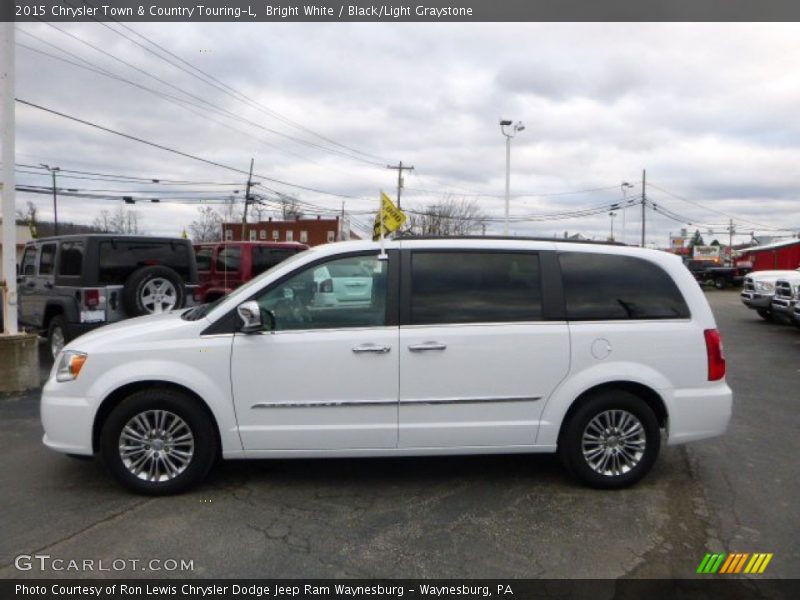 Bright White / Black/Light Graystone 2015 Chrysler Town & Country Touring-L