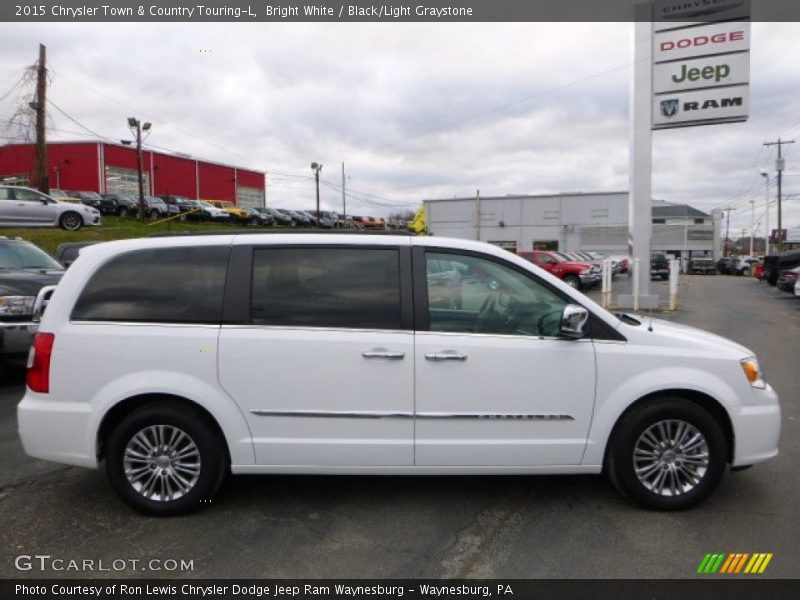 Bright White / Black/Light Graystone 2015 Chrysler Town & Country Touring-L